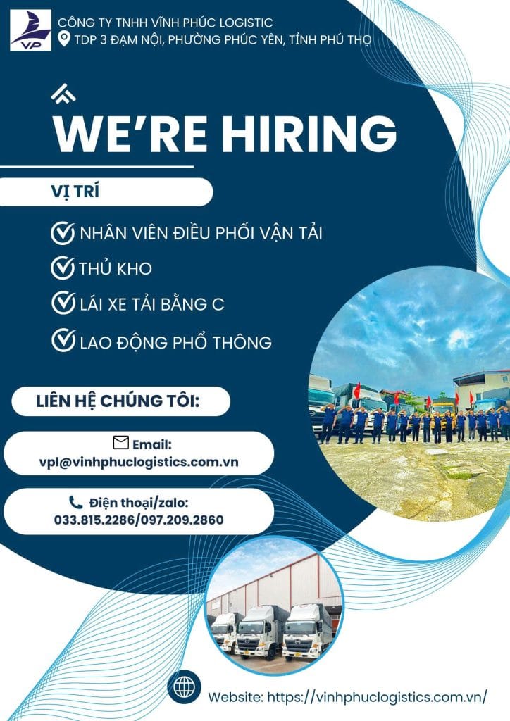 Tuyển dụng Vĩnh Phúc Logistics